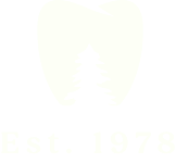 tooth icon with tree cutout and established 1978